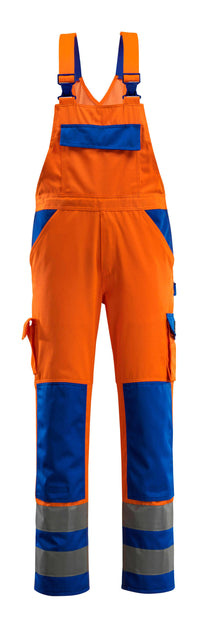MASCOT® Barras Latzhose mit Knietaschen 07169-860 Hi-vis Orange/Kornblau