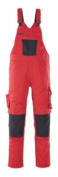 MASCOT® Leipzig Latzhose mit Knietaschen 12069-203 Rot/Schwarz