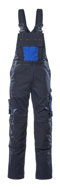 MASCOT® Augsburg Latzhose mit Knietaschen 12169-442 Schwarzblau/Kornblau