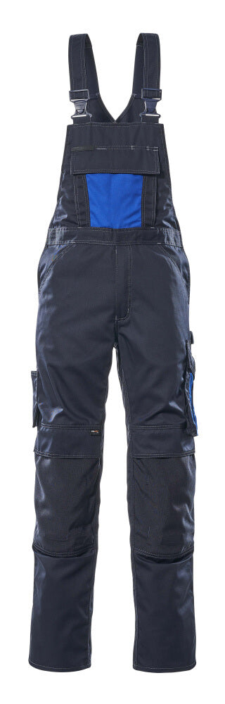 MASCOT® Augsburg Latzhose mit Knietaschen 12169-442 Schwarzblau/Kornblau