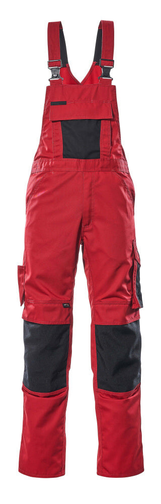 MASCOT® Augsburg Latzhose mit Knietaschen 12169-442 Rot/Schwarz