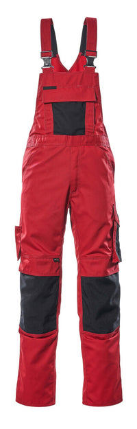 MASCOT® Augsburg Latzhose mit Knietaschen 12169-442 Rot/Schwarz