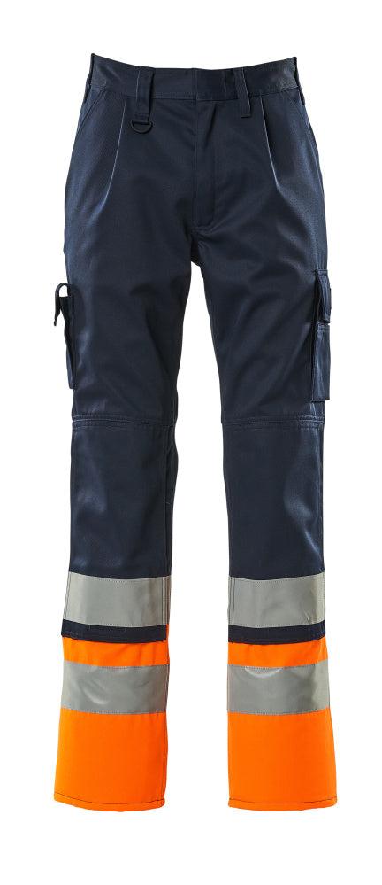 MASCOT® Patos Hose mit Knietaschen 12379-430 Marine/Hi-vis Orange