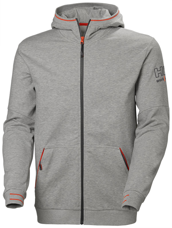 Kensington Zip Hoodie Grey Melange (930) – Vorderansicht