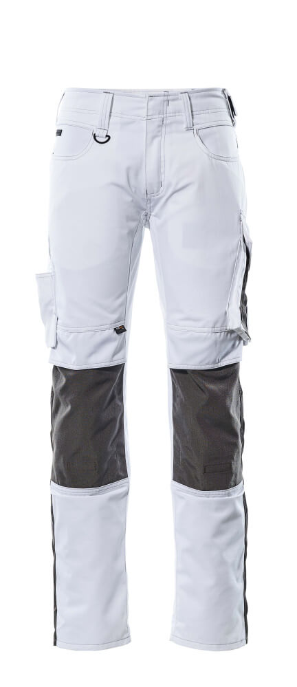 MASCOT® Mannheim Hose mit Knietaschen 12679-442 Weiß/Dunkelanthrazit