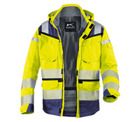 KÜBLER REFLECTIQ Wetterjacke SYMPATEX® PSA 2 1307 8332 warngelb/dunkelblau