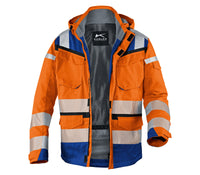 KÜBLER REFLECTIQ Wetterjacke SYMPATEX® PSA 2 1307 8332 warnorange/kbl.blau