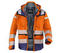 KÜBLER REFLECTIQ Wetterjacke SYMPATEX® PSA 2 1307 8332 warnorange/dunkelblau
