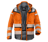 KÜBLER REFLECTIQ Wetterjacke SYMPATEX® PSA 2 1307 8332 warnorange/anthrazit