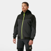Oxford Winter Softshell Jacket Black (999) – Am Körper