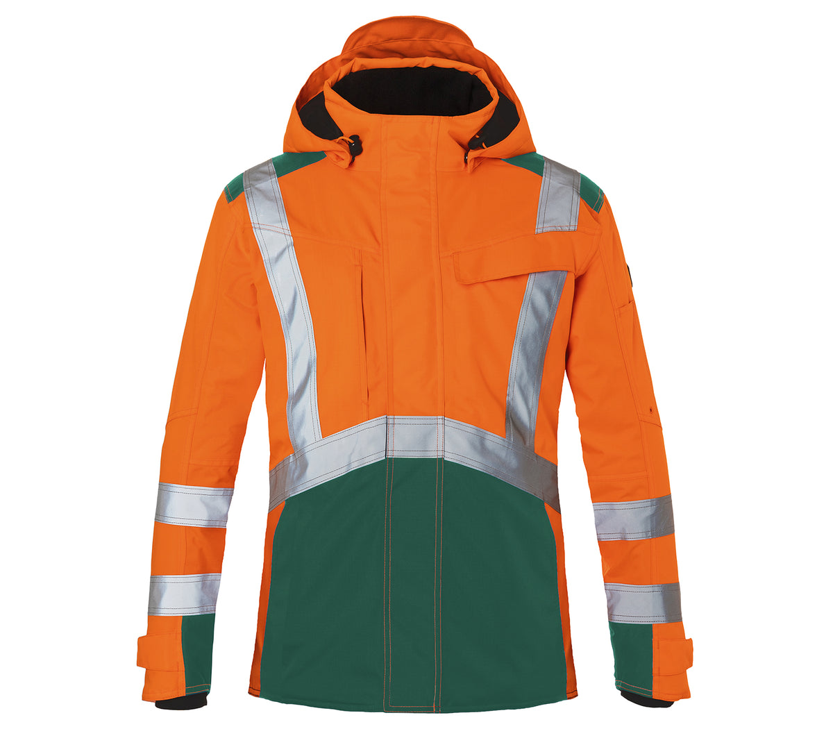 KÜBLER REFLECTIQ Hardshelljacke PSA 2 1327 8231 warnorange/moosgrün