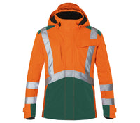 KÜBLER REFLECTIQ Hardshelljacke PSA 2 1327 8231 warnorange/moosgrün