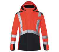 KÜBLER REFLECTIQ Hardshelljacke PSA 2 1327 8231 warnrot/schwarz