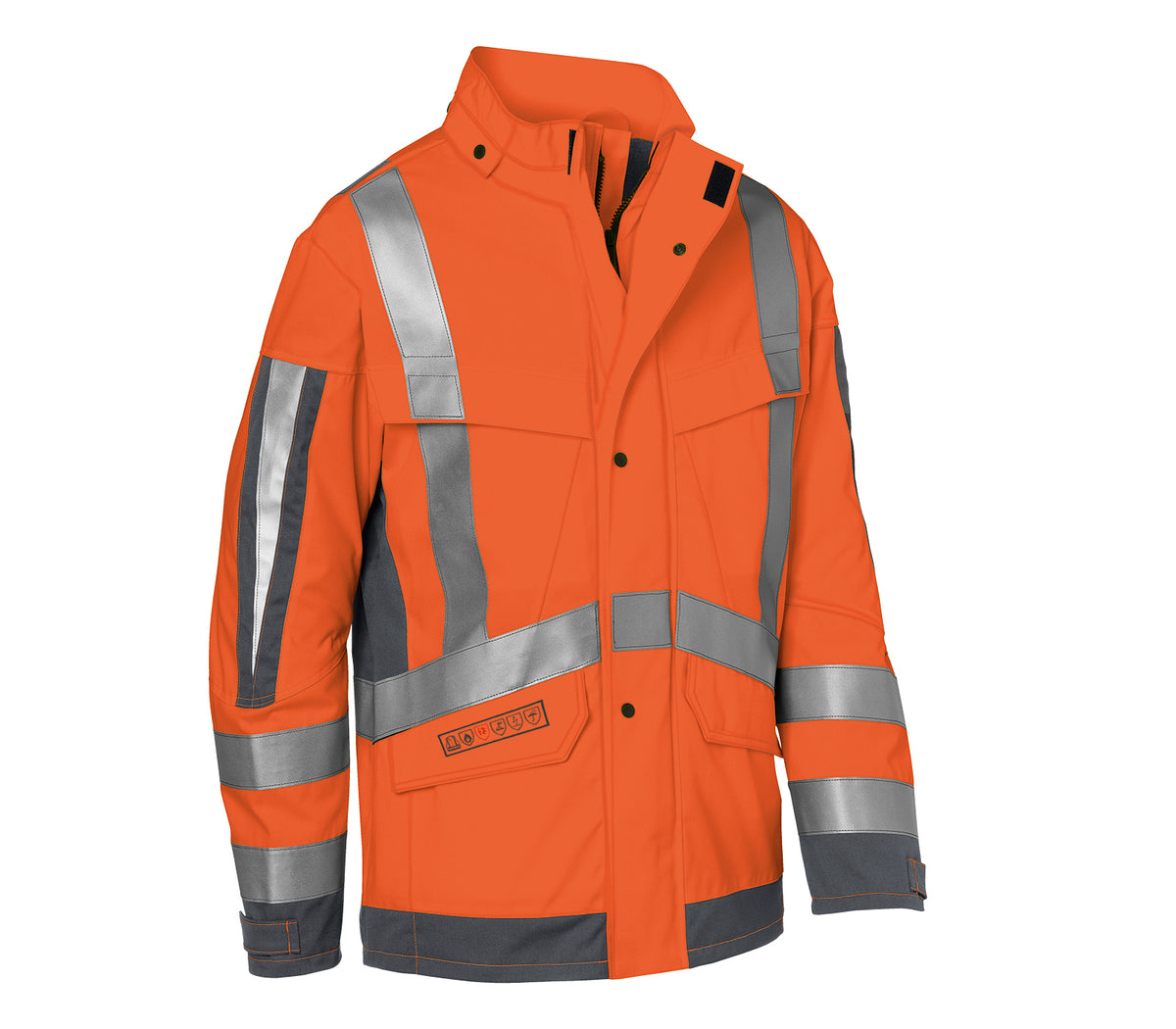 KÜBLER PROTECTIQ HIGH VIS Wetterjacke ARC2 PSA 3 1395 8430 warnorange/anthrazit