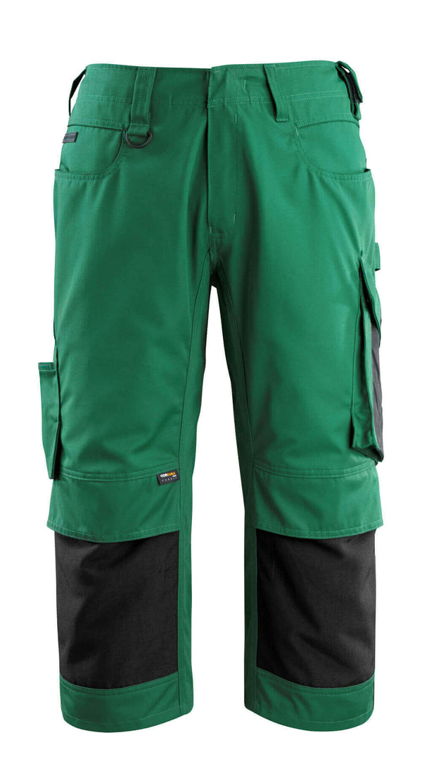 MASCOT® Altona Dreiviertel-Hose mit Knietaschen 14149-442 Grün/Schwarz