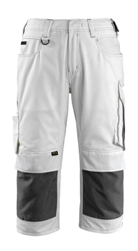 MASCOT® Altona Dreiviertel-Hose mit Knietaschen 14149-442 Weiß/Dunkelanthrazit