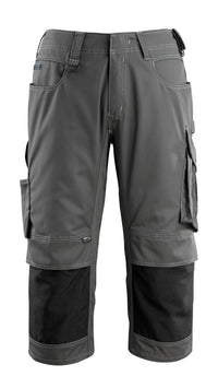 MASCOT® Altona Dreiviertel-Hose mit Knietaschen 14149-442 Dunkelanthrazit/Schwarz