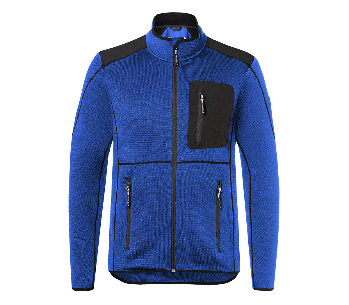 Strickjacke 1443 6339 kbl.blau/schwarz