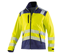 KÜBLER REFLECTIQ Softshell Jacke PSA 2 1507 8427 warngelb/dunkelblau