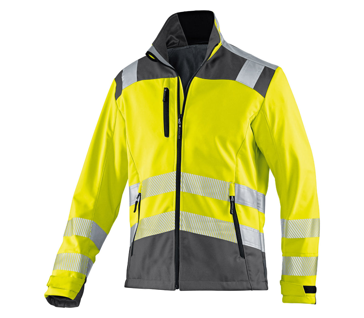 KÜBLER REFLECTIQ Softshell Jacke PSA 2 1507 8427 warngelb/anthrazit