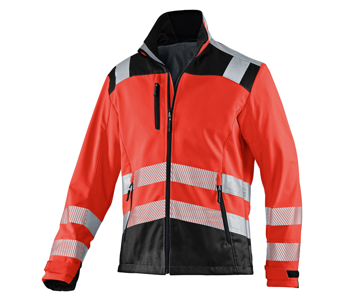 KÜBLER REFLECTIQ Softshell Jacke PSA 2 1507 8427 warnrot/schwarz