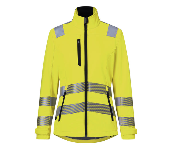 KÜBLER REFLECTIQ Softshell Jacke Damen PSA 2 1509 8427 warngelb