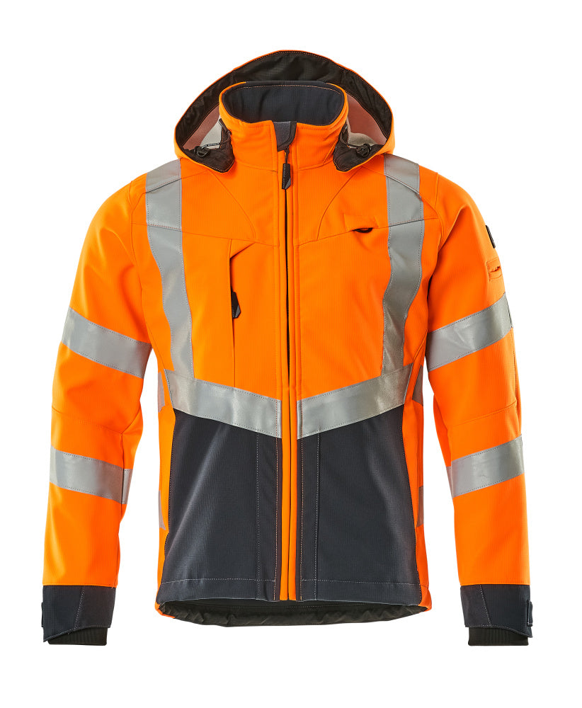 MASCOT® Blackpool Softshelljacke 15502-246 Hi-vis Orange/Schwarzblau