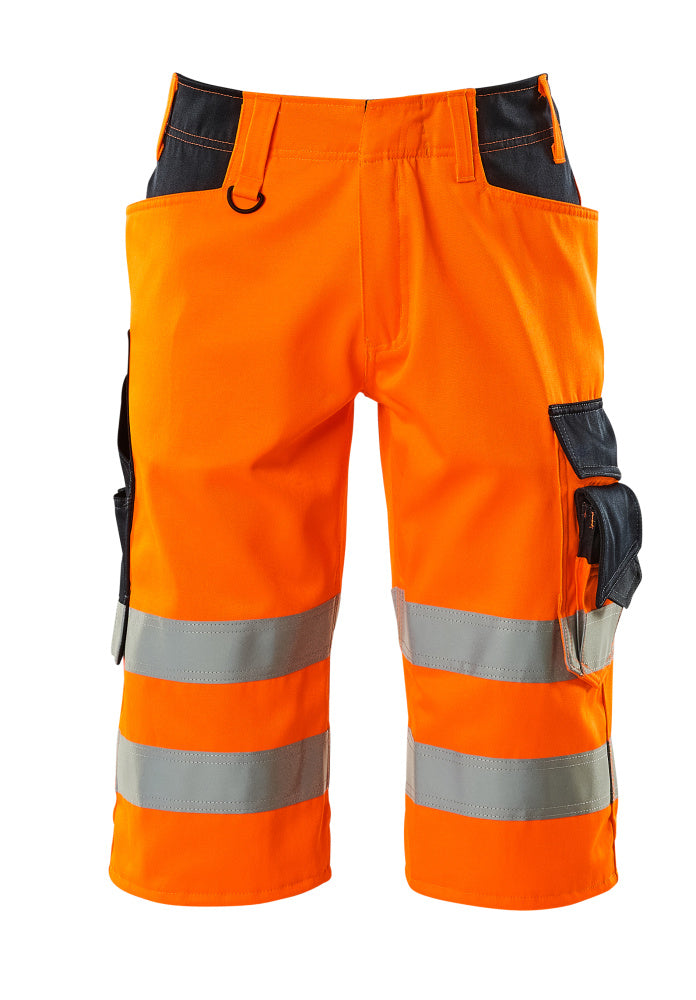MASCOT® Luton Shorts, lang 15549-860 Hi-vis Orange/Schwarzblau
