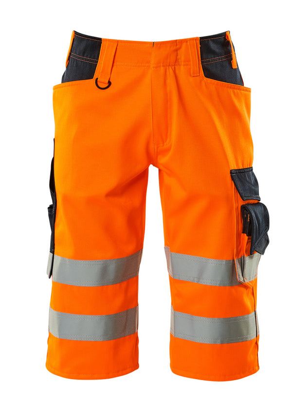 MASCOT® Luton Shorts, lang 15549-860 Hi-vis Orange/Schwarzblau