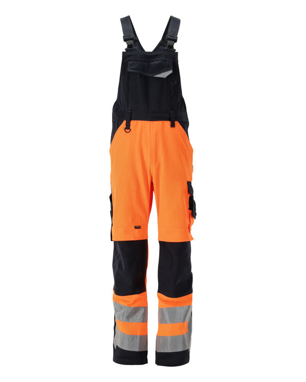 MASCOT® Newcastle Latzhose mit Knietaschen 15569-860 Hi-vis Orange/Schwarzblau