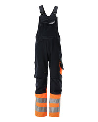 MASCOT® Sunderland Latzhose mit Knietaschen 15669-860 Schwarzblau/Hi-vis Orange