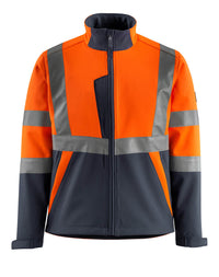 MASCOT® Kiama Softshelljacke 15902-253 Hi-vis Orange/Schwarzblau