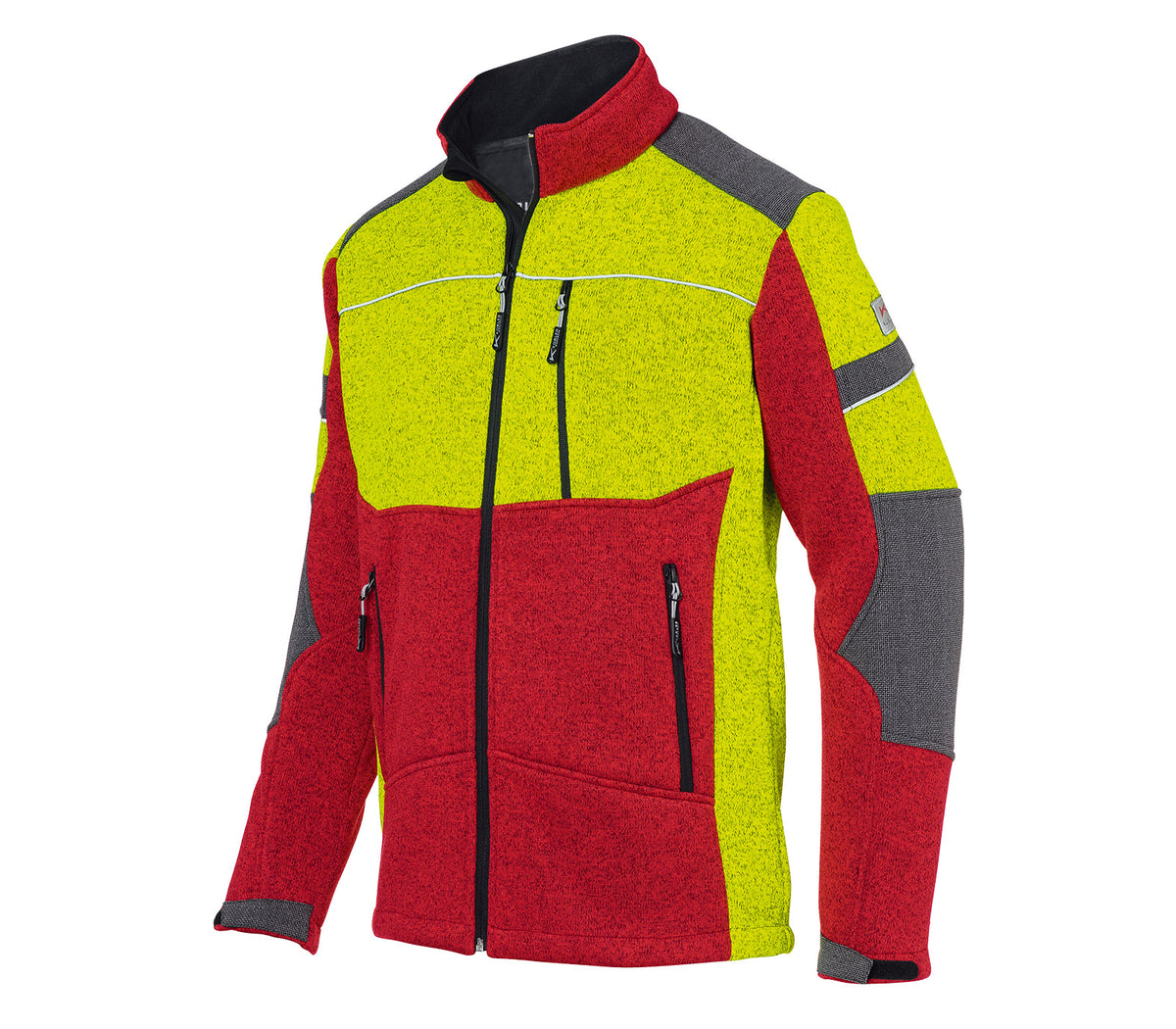 KÜBLER FOREST Strickjacke 1650 7327 rot/gelb