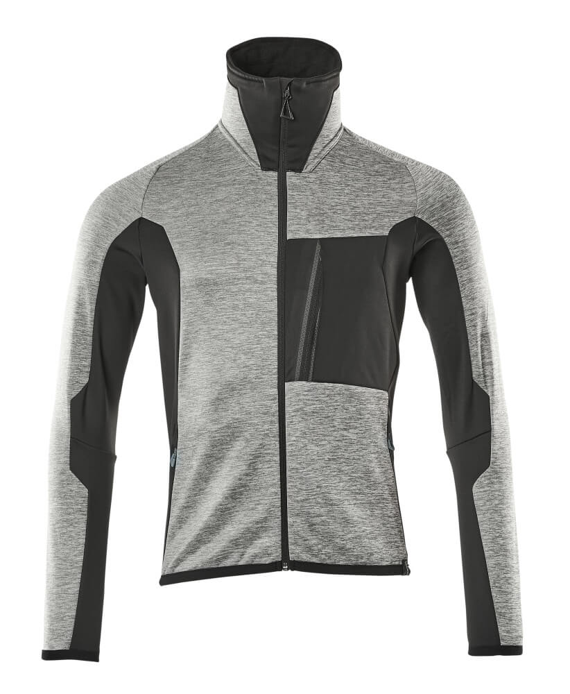 MASCOT® Fleecejacke 17103-316 Grau-meliert/Schwarz