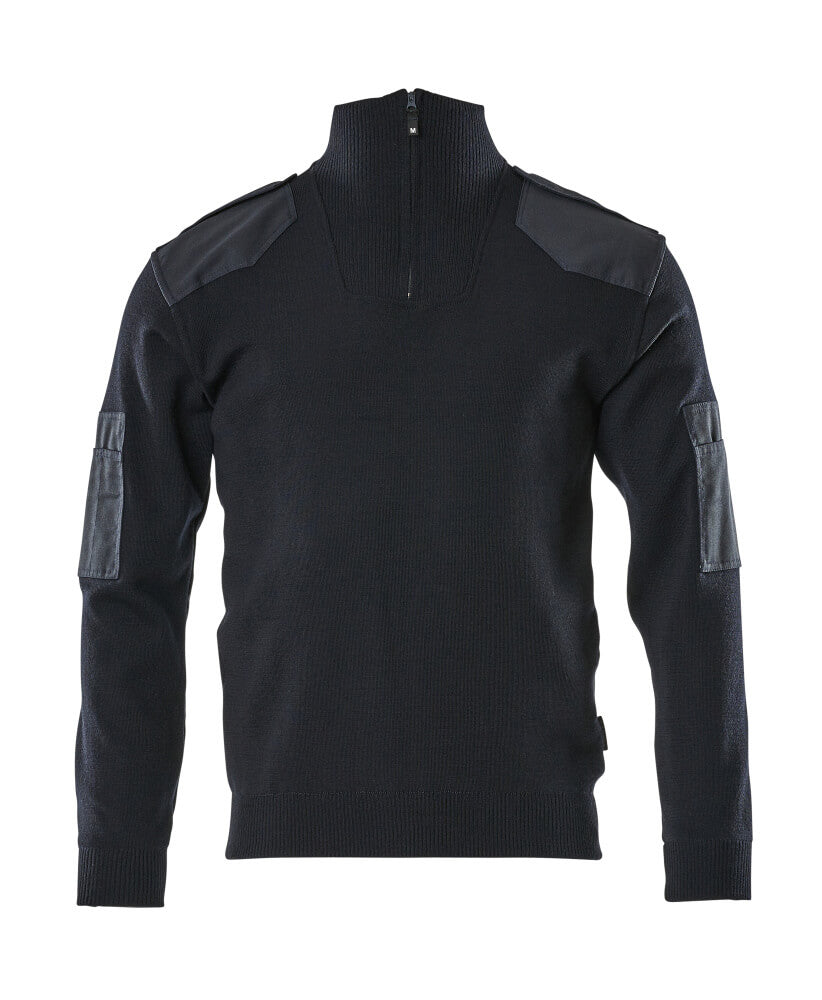 MASCOT® Nanterre Strickpullover mit kurzem Reißverschluss 17205-939 Schwarzblau