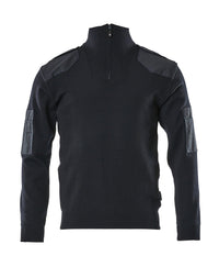 MASCOT® Nanterre Strickpullover mit kurzem Reißverschluss 17205-939 Schwarzblau