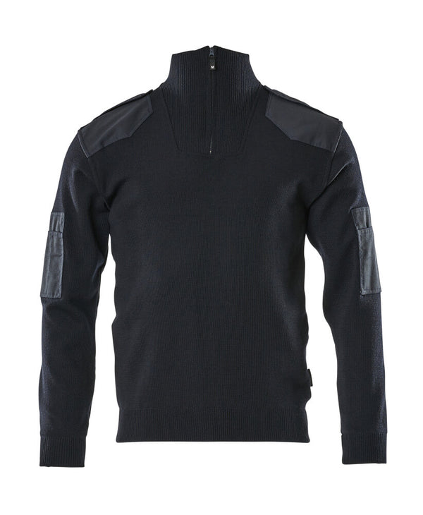 MASCOT® Nanterre Strickpullover mit kurzem Reißverschluss 17205-939 Schwarzblau