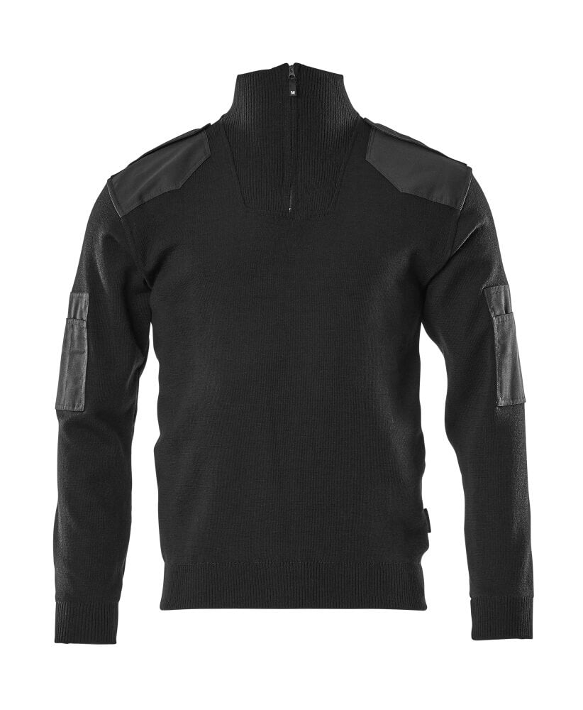 MASCOT® Nanterre Strickpullover mit kurzem Reißverschluss 17205-939 Schwarz