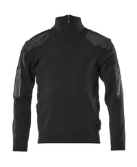 MASCOT® Nanterre Strickpullover mit kurzem Reißverschluss 17205-939 Schwarz