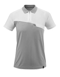 MASCOT® Polo-Shirt mit Brusttasche 17283-945 Grau-meliert/Weiss