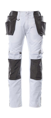 MASCOT® Kassel Hose mit Hängetaschen 17631-442 Weiß/Dunkelanthrazit