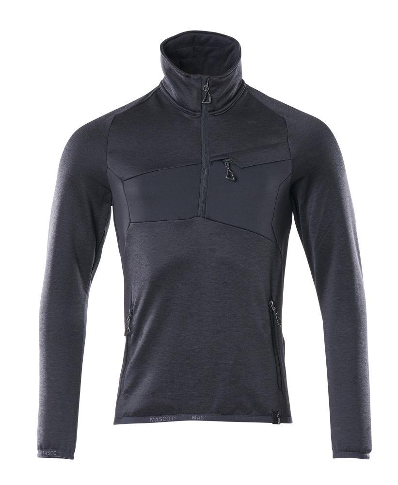 MASCOT® Fleecejacke mit kurzem Reißverschluss 18003-316 Schwarzblau
