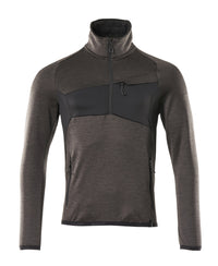 MASCOT® Fleecejacke mit kurzem Reißverschluss 18003-316 Dunkelanthrazit/Schwarz