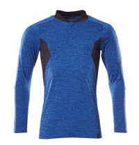MASCOT® Polo-Shirt, Langarm 18081-810 Azurblau meliert/Schwarzblau