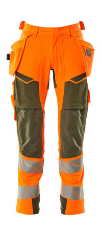 MASCOT® Hose mit Hängetaschen 19031-711 Hi-vis Orange/Moosgrün