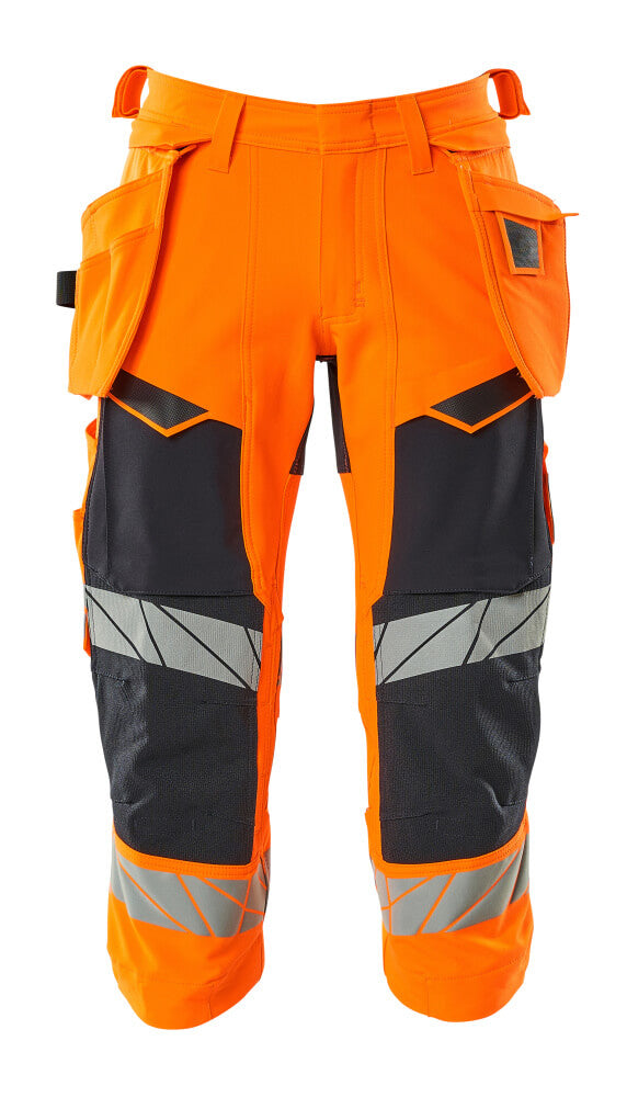 MASCOT® Dreiviertel-Hose mit Hängetaschen 19049-711 Hi-vis Orange/Schwarzblau