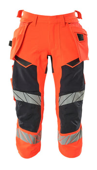 MASCOT® Dreiviertel-Hose mit Hängetaschen 19049-711 Hi-vis Rot/Schwarzblau