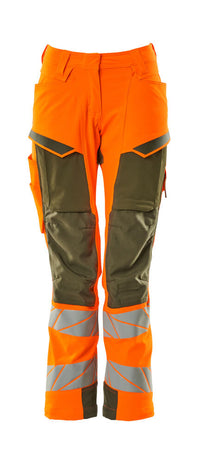 MASCOT® Hose mit Knietaschen 19078-511 Hi-vis Orange/Moosgrün