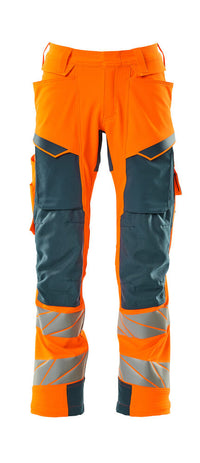 MASCOT® Hose mit Knietaschen 19079-511 Hi-vis Orange/Dunkelpetroleum