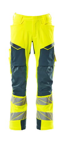 MASCOT® Hose mit Knietaschen 19079-511 Hi-vis Gelb/Dunkelpetroleum